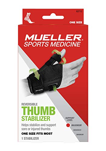 Med Spec ASO Ankle Stabilizer, Black, Small & Mueller Sports Medicine Adjust-to-Fit Thumb Stabilizer, For Men and Women, Black, One Size Fits Most, arthritis