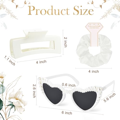 Bridal Shower Gifts for Women Bride To Be Gift Set Bride Hair Clip Claw Clip Accessories Bride Hair Scrunchie Bride Sunglasses Bachelorette Party Wedding Gifts