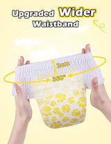 Dono Dog Diapers Female, Disposable Full Wrap with Stretchy Waist, 360° Leak-Proof, Absorbent, Heat Period Doggie Diapers for Small and Large Dogs for Heat, 14 PCS
