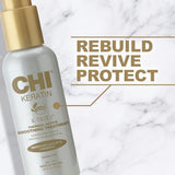 CHI Keratin K-Trix 5 Smoothing Treatment, Hair Serum For Creating Smooth, Frizz-Free Styles That Last, Sulfate, Paraben, & Cruelty-Free, 3.92 Oz