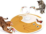 Potaroma Cat Toys Chargeable, 3in1 Hide and Seek for Kittens, Automatic Interactive Play, Fluttering Butterfly, Moving Feather Wand, Indoor Kitty Exercise 22.8 Inches Cover for All Breeds