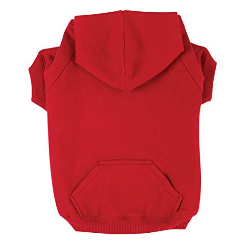 Zack & Zoey Dog Hoodies Bright Soft Cotton Hooded Sweatshirt for Dogs Choose Size & Color(Large Tomato Red)