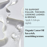Sky Organics Organic Castor Oil Eyelash & Brow Serum, Hexane-Free Conditioning Oil that Promotes Fuller Looking Lashes & Eye Brows, 100% Pure & Cold-Pressed USDA Certified Organic 1 fl. Oz. / 30 ml
