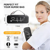 Stethoscope Carrying Case, Hard Stethoscope Case Compatible for 3M Littmann Classic III, Cardiology IV Diagnostic, MDF Acoustica Stethoscopes and Other Nurse Accessories (Pu Black)