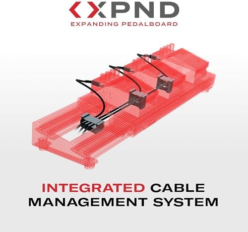 D'Addario Accessories XPND Pedal Board - Guitar Pedal Board that Expands - Pedal Boards for Guitars - 1 Row, Lightweight, Durable Aluminum Pedalboard - Pre-Applied Loop Velcro for Swapping Pedals