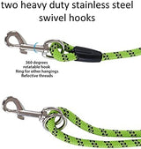 100FT Extra Long Dog Leash for Dog Training, Reflective Threads Check Cord Dog Leash, Heavy Duty Dog Lead for Large Medium Small Dogs Outside Walking, Playing, Camping, or Yard
