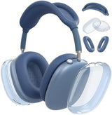 Case Cover for AirPods Max Headphones, Silicone Ear Pad/Headband Cover/Clear Soft TPU Ear Cups Cover, [3 in 1] Accessories Protector for Apple AirPod Max (2024/2020), Sky Blue