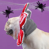 CHEERTAILS Dog Costume Hat Ear Wrap Piranha Plant Design, Funny Dog Halloween Costumes Headwear, Warm Pet Ear Head Wrap for Cold Weather, Pet Cosplay Clothes for Birthday Party, Christmas,M