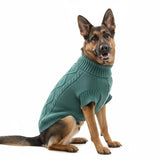 LUVMOJO Knit Dog Sweater, Warm Turtleneck Pullover Winter Sweaters for Small, Medium & Large Dogs, Cute Knitted Pet Clothes for Puppy, Holiday Costume for Boy & Girl Bulldog, Pitbull Outfit,Green XXL