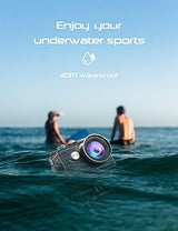 Apexcam Action Camera 4K Sports Camera 20MP 40M 170°Wide-Angle WiFi Waterproof Underwater Camera with 2.4G Remote Control 2 Batteries 2.0'' LCD Ultra HD Camera with Mounting Accessories Kit