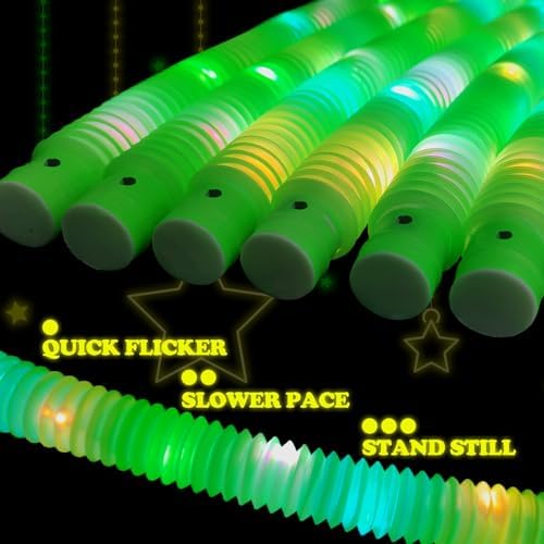 St Patricks Day Green Glow Sticks Party Favors Toys Gifts for kids,Saint Patricks Light up Bracelets Necklaces Accessories Decorations,St Patty's Non Candy Goodie Gift Bag Stuffers Treats for Boy Girl