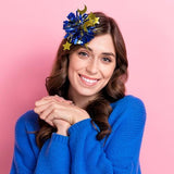 Ramadan Metallic Cheer Pom Pom Hair Clip Barrettes for Girls Women – Glitter Gold Blue Moon Star Hairpins,Ramadan Mubarak Decoration Accessories, Party Favor Gift for Kids