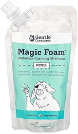 GENTLE CREATURES Magic Foam - Refill - Sulfate-Free, Waterless Shampoo Paw Cleaner for Dogs, Cats, Pets - Dry Shampoo, Foot Cleaner Brush - with Orange, Odor Control Wash - Good for Puppy