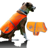 4LegsFriend Reflective Dog Vest. Hi-Visibility, Blaze Orange Oxford 300D Waterproof Dog Vest Helps Protect Your Best Friend. Safeguard Your PUP from Motorists & Hunting Accidents, On or Off Leash
