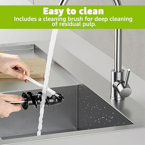 Masticating Juicer Attachment for Kitchen aid Stand Mixers, Masticating Juicer Accessories,Slow Juicer Attachment for All Models Kitchenaid Juicer Mixers and Cuisinart (Black)