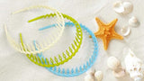 WOVOWOVO Plastic Headbands for Women Teen Girls Men, 10 Packs Thin Headband with Teeth Non Slip, Spring Hot Summer Bright Pink Green Hairband Hair Accessories