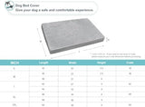 Explore Land Waterproof Dog Bed Cover Machine Washable Fluffy Dog Bed Replacement Cover, 44Lx32Wx4H inch, Gray