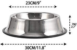 2Packs Stainless Steel Dog Bowl with Anti-Skid Rubber Base for Small/Medium/Large Pet, Perfect Dish, Pets Feeder Bowl and Water Bowl Perfect Choice for Dog Puppy Cat and Kitten (40oz)