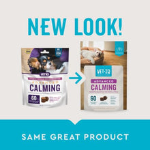 Load image into Gallery viewer, VetIQ Advanced Calming Support Supplement for Dogs, Dog Calming Chews - Anxiety Relief Treats Stress and Promote Relaxation, Made in The USA, 60 Count
