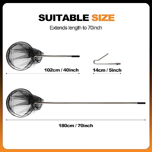 Animal Catch Net Pole Tool Chicken Catcher Leg Hook Tool Kit Animal Control Catch Pole Cat Bird Poultry and Small Animals Catching Net