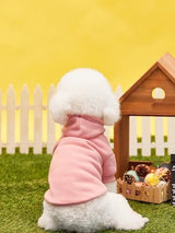 QWINEE 2Pcs Basic Dog Hoodie, Dog Warm Jacket, Cat Apparel, Dog Shirt, Dog Clothes for Puppy Kitten Small Medium Dogs Cats Pink and Green X-Large