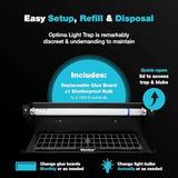 Catchmaster Vector Optima Light Trap, UV Light Fly Traps for Home, Gnat Traps for House Indoor, Shatterproof Bulbs, UV Lamp Insect Killer, Bug Catcher for Kitchen, Garage & Warehouse - Black