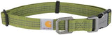 Carhartt Fully Adjustable Nylon Webbing Collars for Dogs, Reflective Stitching for Visibility, Light Moss (Nylon Webbing), Large