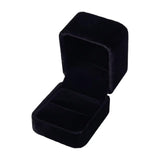 Niche-Finds Black Velvet Ring Box – Luxury Soft Velvet Jewelry Gift Box for Engagement, Wedding, Proposal & Storage (2.5″ Square)