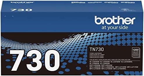 Brother Genuine Standard Yield Toner Cartridge, TN730, Replacement Black Toner, Page Yield Up To 1,200 Pages, Amazon Dash Replenishment Cartridge,1 Pack