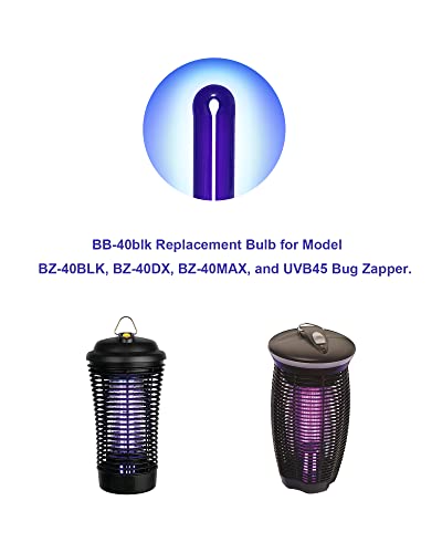 Dichroma BB-40blk 40W Black Light Replacement Bulb Compatible with Black Flag Model BZ-40BLK, BZ-40DX, BZ-40MAX, and Stinger Model B4045-4 UVB45 Bug Zapper, 2 Pack
