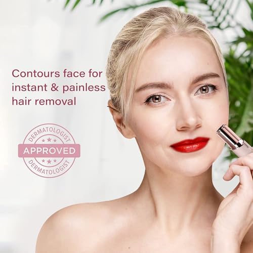 Facial Hair Removal for Women - Electric Razor Device, Small Dermaplaning Remover Tools Finishing Epilator Trimmer Flawless Face Dermaplane Shavers Beauty Gadgets Accessories by VISOFO (Agate)
