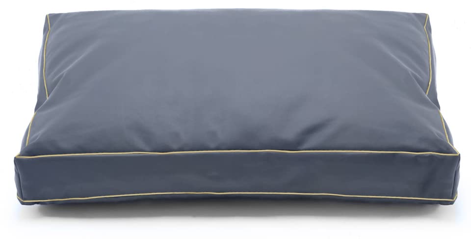 Dalema Dog Bed Cover,Waterproof Tough Plastic DIY Pet Bed Cover,Non Stick Hair Easy to Clean Rectangular Fillable Dog Bed Covers with Zipper(Dark Grey,35" L x 22" W x 4" Th,Cover Only)
