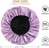 HAT HUT Satin Bonnet Silk Bonnet Sleep Cap for Women Hair Bonnet for Curly Hair Sleeping Adjustable Wide Band Double Layer