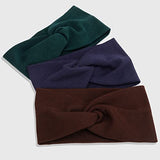 Huachi Turban Headbands for Women's Hair Wide Head Wraps Knotted Elastic Teen Girls Yoga Workout Solid Color Hair Accessories, 6 Pack