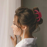 2 Pcs Hot Pink Large Nonslip Acrylic Claw Hair Clips for Thick Hair | Strong Hold Hair Accessories for Women