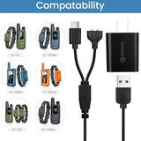 2-Pack Dog Training Collar Charger for Jugbow Shock Collar, 2-in-1 Magnetic and USB C Charging Cable with Power Adapter