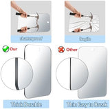 Shower Mirror Fogless for Shaving, Medium 8 in x 6 in Mirror for Wall Hanging, Frameless Portable Travel Camping Mirrors Shatterproof Handheld Locker Shave Mirror Makeup Plastic Anti Fog Free Bathroom