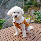CHEERTAILS French Bulldog Clothes Frenchie Clothes, Snaps Closure Dog Winter Coat Jacket for Small Medium Dogs, Fleece Warm Dog Sweaters for Small Dogs Boy Girl,Beige,XL