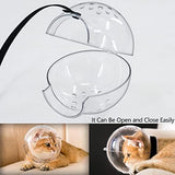Cat Muzzle Cat Transparent Muzzle M Size, Breathable Cat Hood, Adjustable Kitten Astronaut Helmet Prevent from Cats Biting Chewing Grooming, Cat Ball Mask for Aggressive Cat