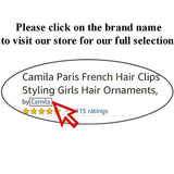 Camila Paris CP3375 French Hair Barrettes Clips for Women, Handmade, Girls Side Slide-in Barrette Clip, Hair Accessories for Women. Strong Hold No Slip Grip Fashion Durable Styling, Made in France