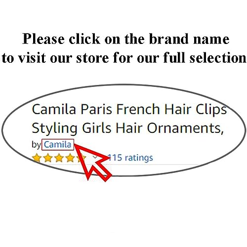Camila Paris CP1993/2 French Hair Barrette Clip for Women, Handmade, Side Slide-in Metal-Free Closure Strong Hold Grip Hair Clips for Girls, No Slip Durable Styling Hair Accessories, Made in France