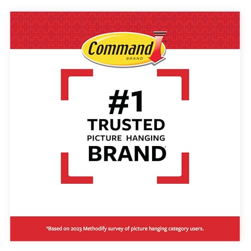 Command 10 lb Medium Picture Hanging Strips 16 Pairs (32 Command Strips), Damage Free Hanging Picture Hangers, No Tools Wall Hanging Strips for Home Decor, White Adhesive Strips