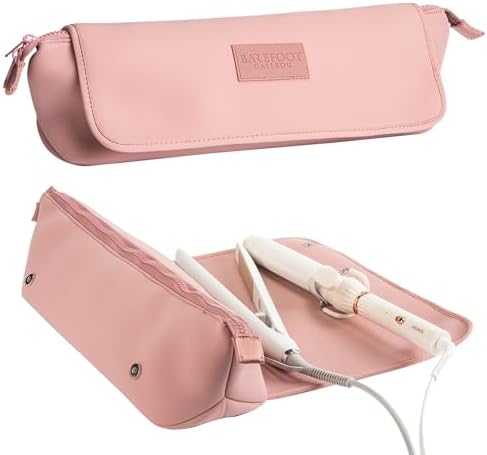 Hair Tools Travel Bag and Heat Resistant Mat for Flat Irons, Straighteners, Curling Iron, and Haircare Accessories, 2-in-1 design, with Interior Pockets, Portable Organizer