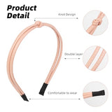 WOVOWOVO 5Pcs Leather Headbands for Women Cute Hair Bands for Women's Hair Headbands for Women Trendy Comfortable Thin Headband Womens Headbands Fashion Hair Accessories
