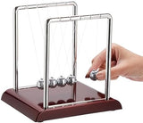 Juvale Newton's Cradle Balance Pendulum, Physics Learning Desk Toy, Swinging Kinetic Balls for Home, Office Decoration, Stress Relief, Fun Science Fidget Accessories (7x6x7 in)