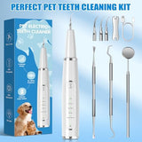 Dog Tartar Remover for Teeth, Dog Teeth Cleaning Kit with LED Light and 5 Modes, Teeth Cleaner for Dogs and Cats,White