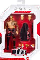 Mattel WWE Ultimate Edition Action Figure & Accessories, 6-inch Solo Sikoa Collectible Set, Swappable Heads & Hands, 30 Articulation Points