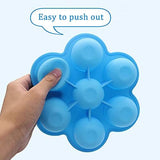 Webake Baby Food Freezer Trays with Lid, Silicone Ice Cube Popsicle Molds with 7 Ice Pop Sticks, Egg Bites Molds Set of 2 for Instant Pot Accessories 3,5,6 qt Pressure Cooker