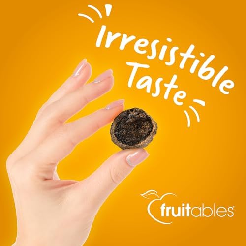 Fruitables Whole Jerky Dog Treats | Jerky Treats for Dogs | Gluten Free, Grain Free, Wheat Free | Made with Premium Meat and No Added Fillers | Grilled Bison and Apple | 5 Ounces