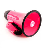 Sugar home Portable Megaphone Bullhorn 20 Watt Power Megaphone Speaker Voice and Siren/Alarm Modes with Volume Control and Strap (Pink)